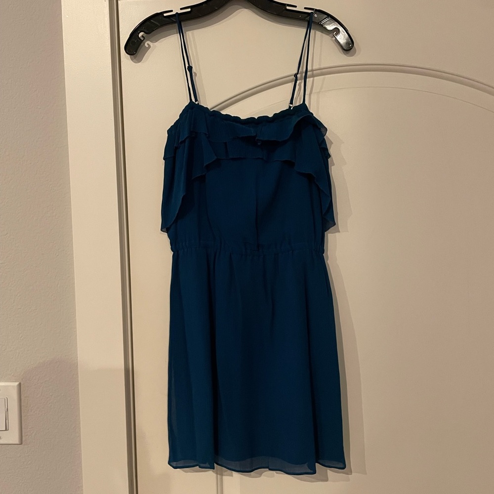 ELIOT blue dress, 100% silk, Size 2